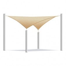 ALEKO Square 10' x 10' Sun Sail Shade Net UV Block Fabric Patio Outdoor Canopy Sun Shelter   564986197